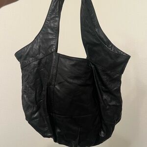 Yohji Yamamoto En Cuir Black Leather Tote Bag – Made in Japan